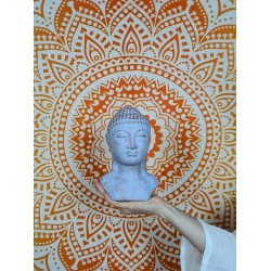 Głowa Spokojnego Buddy - Niebieska | Indonezja