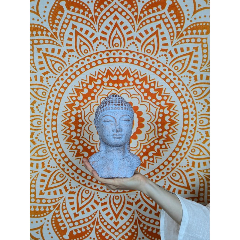 Głowa Spokojnego Buddy - Niebieska | Indonezja