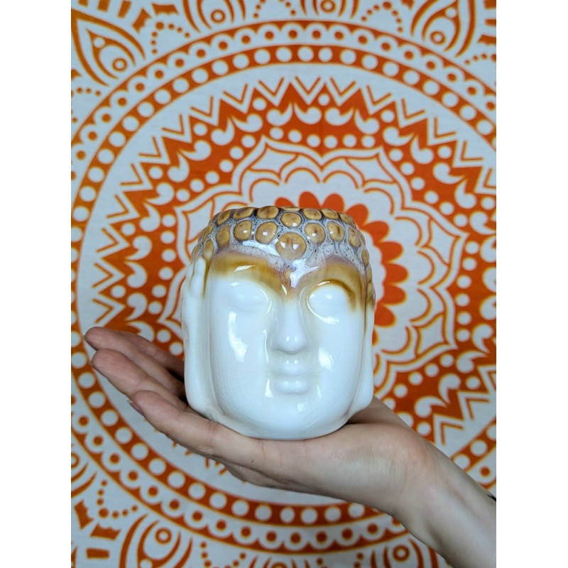 Kominek Zapachowy GŁOWA BUDDY - Kość Słoniowa