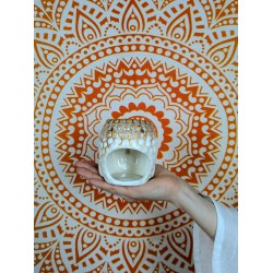 Kominek Zapachowy GŁOWA BUDDY - Kość Słoniowa