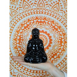 Kominek Zapachowy SIEDZĄCY BUDDA - Czarny