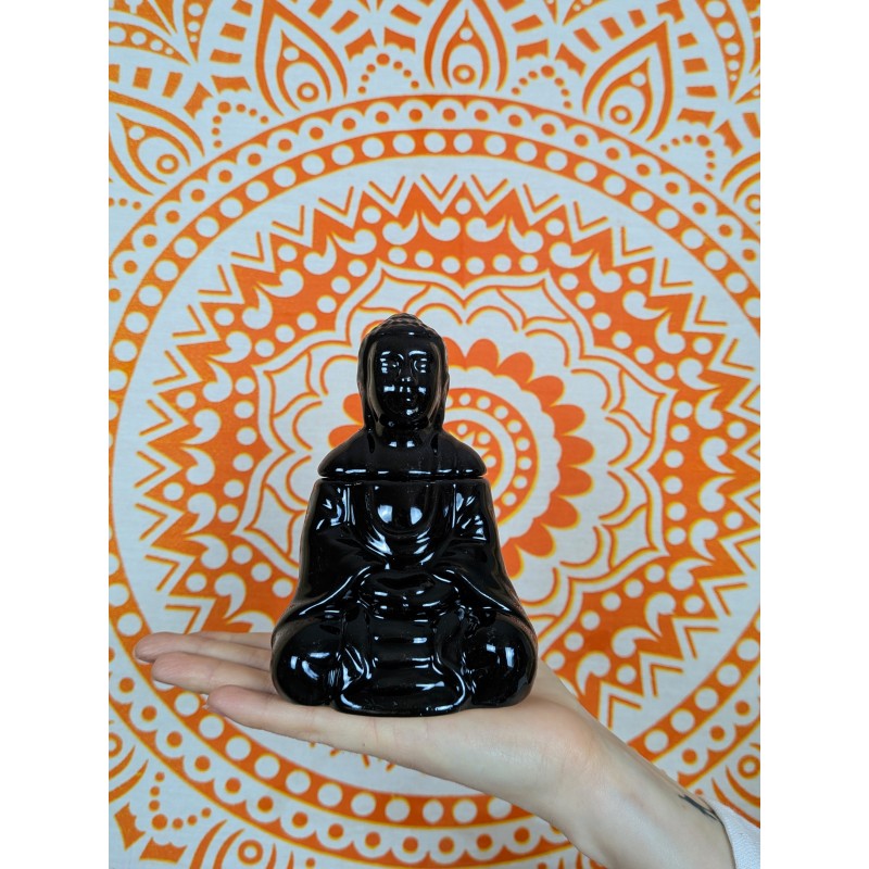 Kominek Zapachowy SIEDZĄCY BUDDA - Czarny