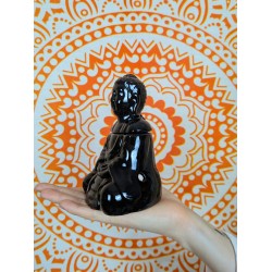 Kominek Zapachowy SIEDZĄCY BUDDA - Czarny