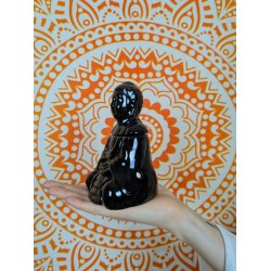 Kominek Zapachowy SIEDZĄCY BUDDA - Czarny
