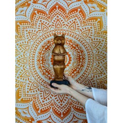 Drewniany Kot w Pozycji Stojącej | Indonezja