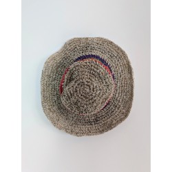 Dziergany Kapelusz z Bawełny i Konopi - Tęcza | Nepal