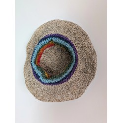 Dziergany Kapelusz z Bawełny i Konopi - Tęcza | Nepal