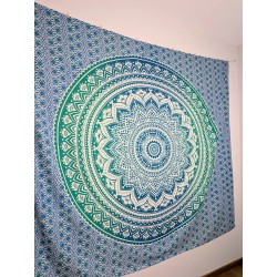 Narzuta MANDALA - Zielona - 212 × 193 | Indie