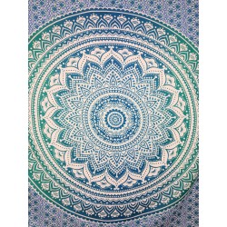 Narzuta MANDALA - Zielona - 212 × 193 | Indie