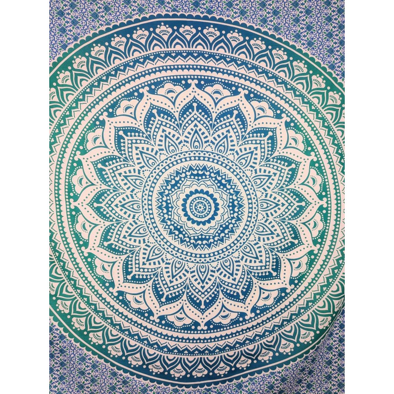 Narzuta MANDALA - Zielona - 212 × 193 | Indie