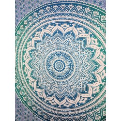Narzuta MANDALA - Zielona - 212 × 193 | Indie