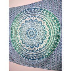 Narzuta MANDALA - Zielona - 212 × 193 | Indie