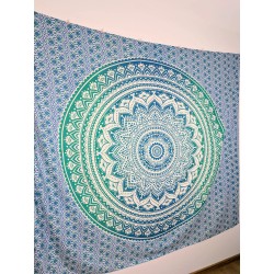 Narzuta MANDALA - Zielona - 212 × 193 | Indie