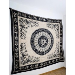 Narzuta - Słonie - 210 x 240 cm | Indie