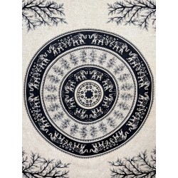 Narzuta - Słonie - 210 x 240 cm | Indie