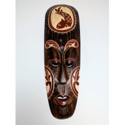 Drewniana maska ścienna - Ryba | Indonezja