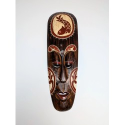 Drewniana maska ścienna - Ryba | Indonezja