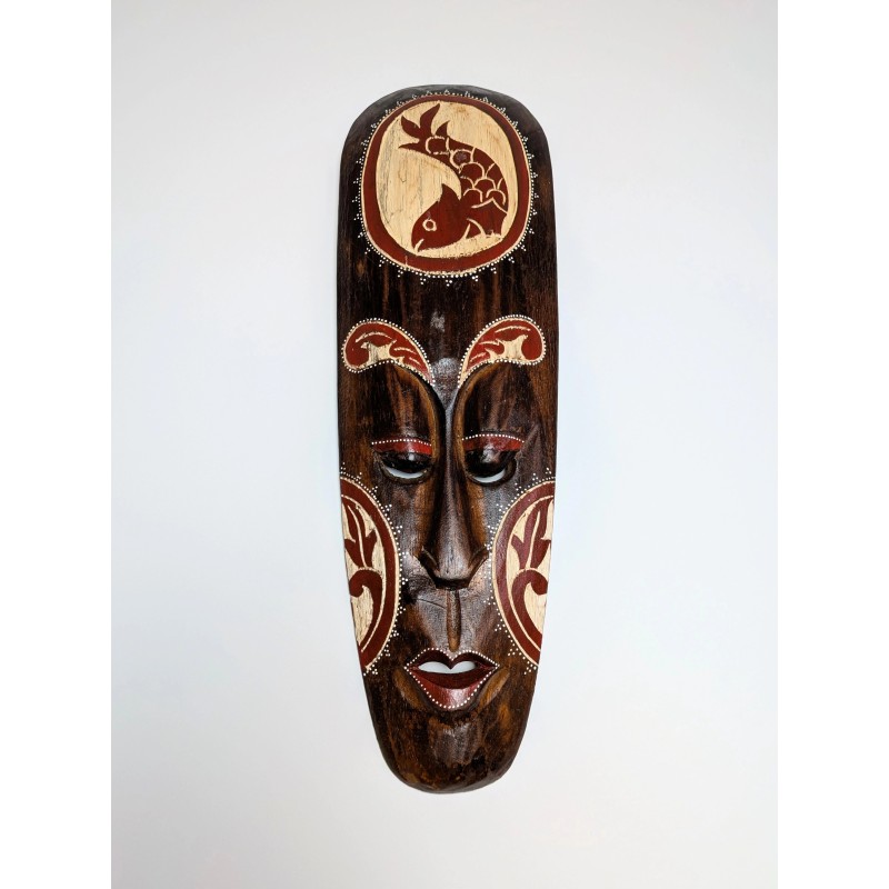 Drewniana maska ścienna - Ryba | Indonezja