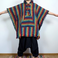 poncho z kapturem - kolorowe | indie