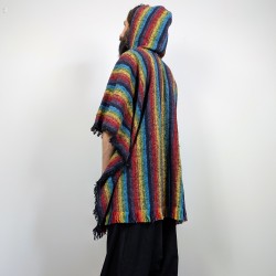 poncho z kapturem - kolorowe | indie