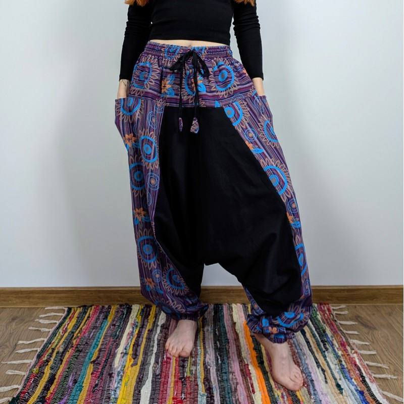 szarawary MANDALA - fioletowe | indie