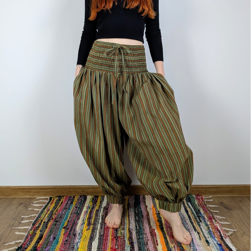 spodnie haremki REKHA - khaki I | nepal