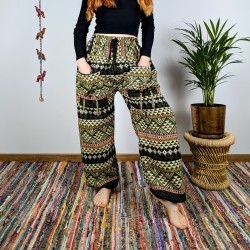 ciepłe spodnie NANDA - zielone | indie