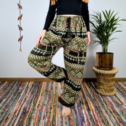 ciepłe spodnie NANDA - zielone | indie