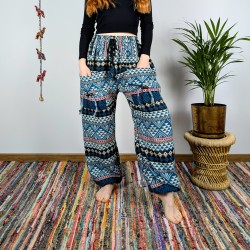 ciepłe spodnie NANDA - niebieskie | indie