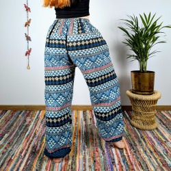 ciepłe spodnie NANDA - niebieskie | indie