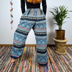 ciepłe spodnie NANDA - niebieskie | indie