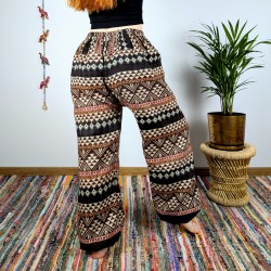 ciepłe spodnie NANDA - brązowe | indie