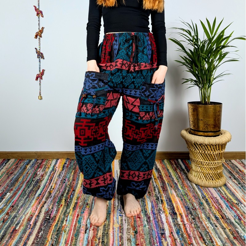 ciepłe spodnie NANDA - multicolor i | indie