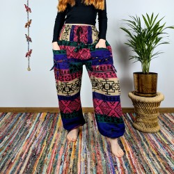 ciepłe spodnie NANDA - multicolor ii | indie