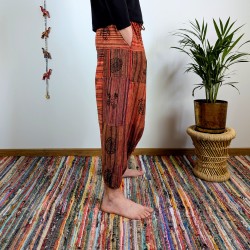 szarawary BAGRU - czerwone - indie