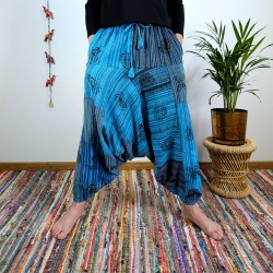 szarawary BAGRU - niebieskie - indie