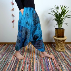 szarawary BAGRU - niebieskie - indie