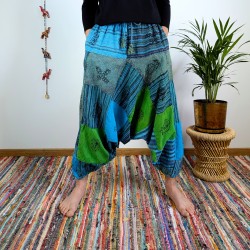 szarawary BAGRU - niebieskie - indie