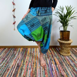 szarawary BAGRU - niebieskie - indie