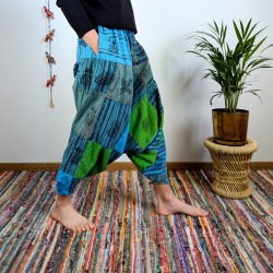 szarawary BAGRU - niebieskie - indie