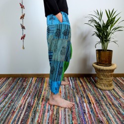 szarawary BAGRU - niebieskie - indie