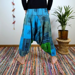 szarawary BAGRU - niebieskie - indie