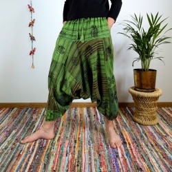 szarawary BAGRU - zielone - indie