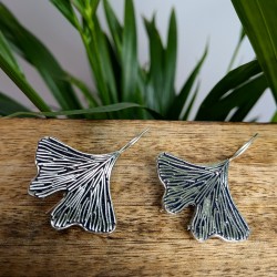 kolczyki miłorząb japoński ginkgo biloba etno | indie