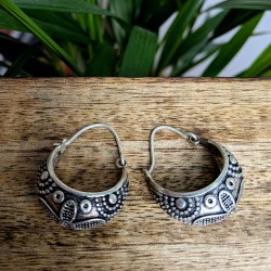 kolczyki półksiężyce mosiądz srebro etno | indie