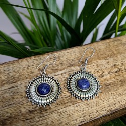 kolczyki noc kairu słońce mosiądz srebro etno | indie