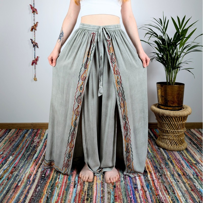 spodnie palazzo ZARI - szare| indie