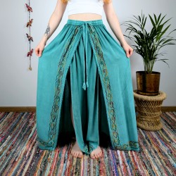 spodnie ZARI - turkusowe | indie