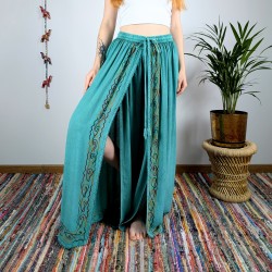 spodnie ZARI - turkusowe | indie