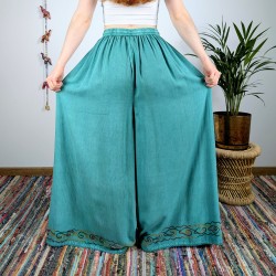 spodnie ZARI - turkusowe | indie